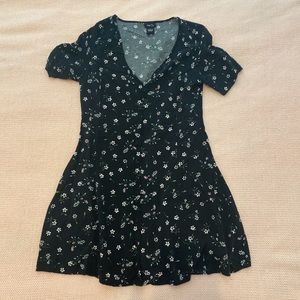 casual black mini dress